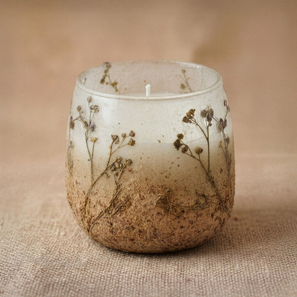 Wildlight Woods Pressed Flower Glass Candle – Medium – alternative view 2