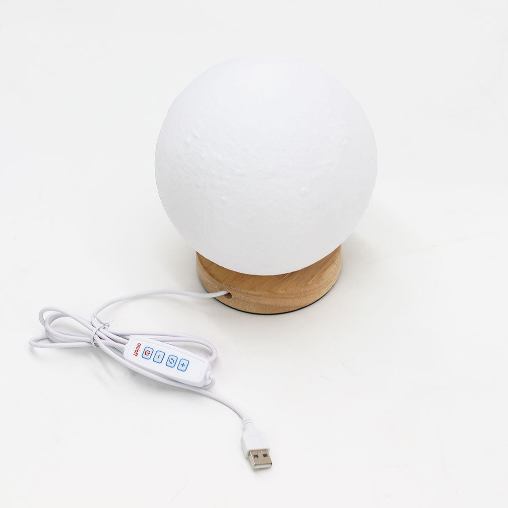 Fluted Cordless Table Lamp, Moon