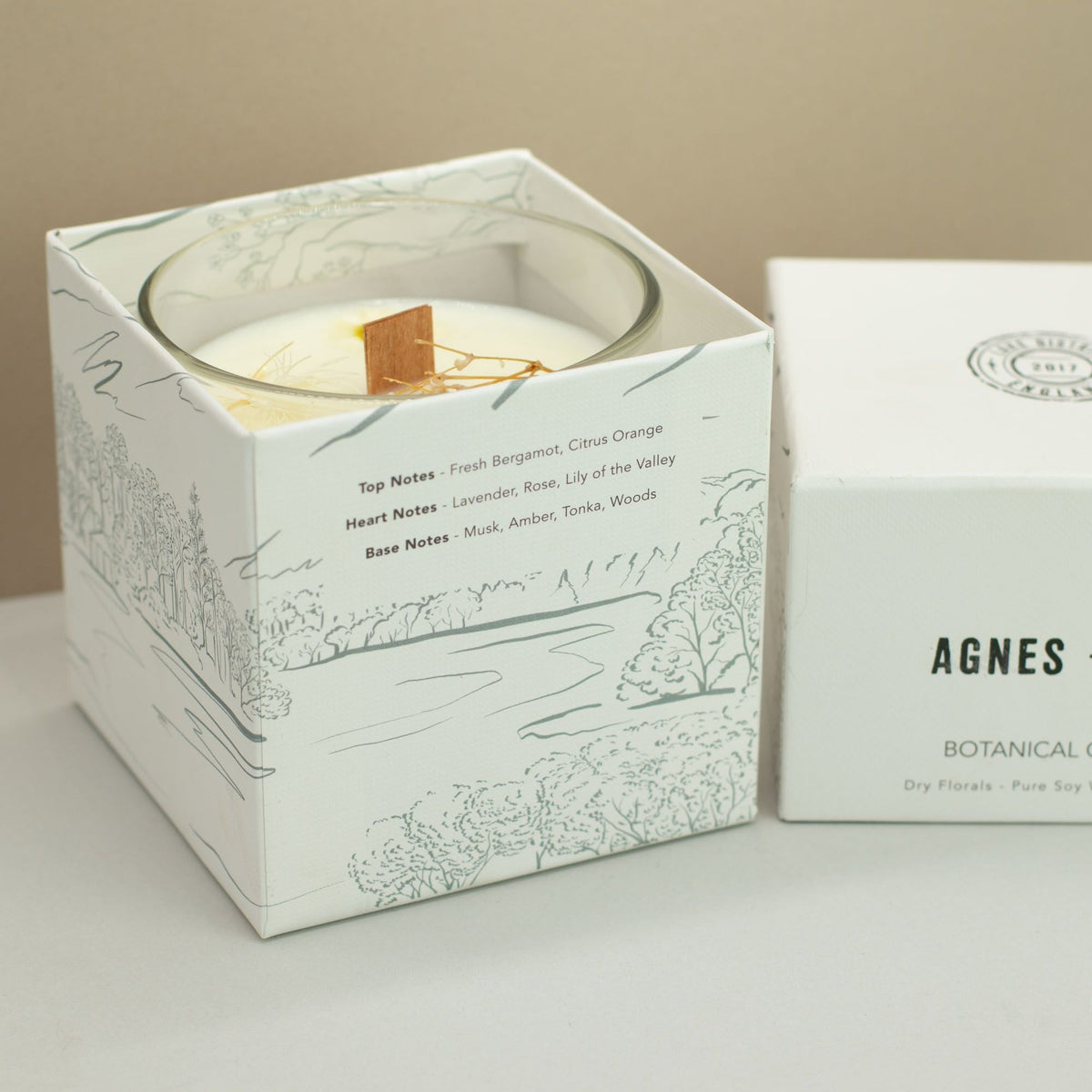 Windermere botanical soy candle, part of the Home Fragrance Gift Set
