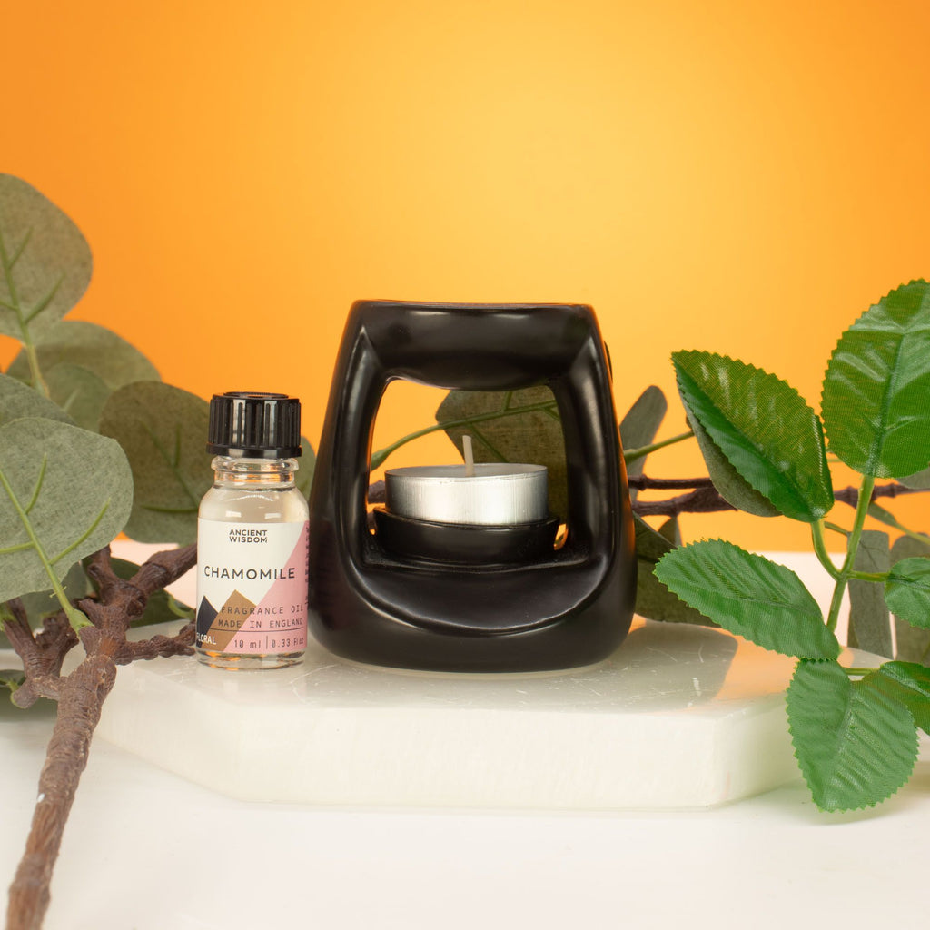 Classic Ceramic Oil Burner – Matt Black – alternative view 2