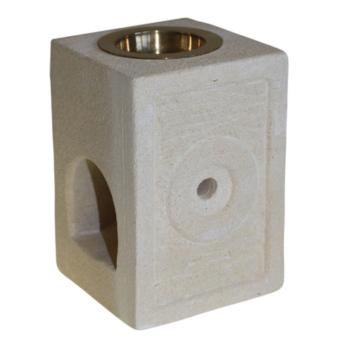 Carved Sandstone Oil Burner – Moorish Square