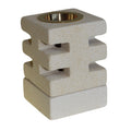 Carved Sandstone Oil Burner – Abstract Cuts