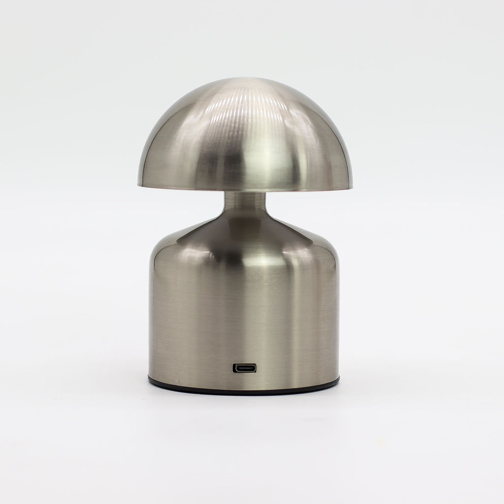 Cordless Dome Table Lamp, Brushed Silver – alternative view 3