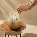 Wildlight Woods Pressed Flower Glass Candle – Tall
