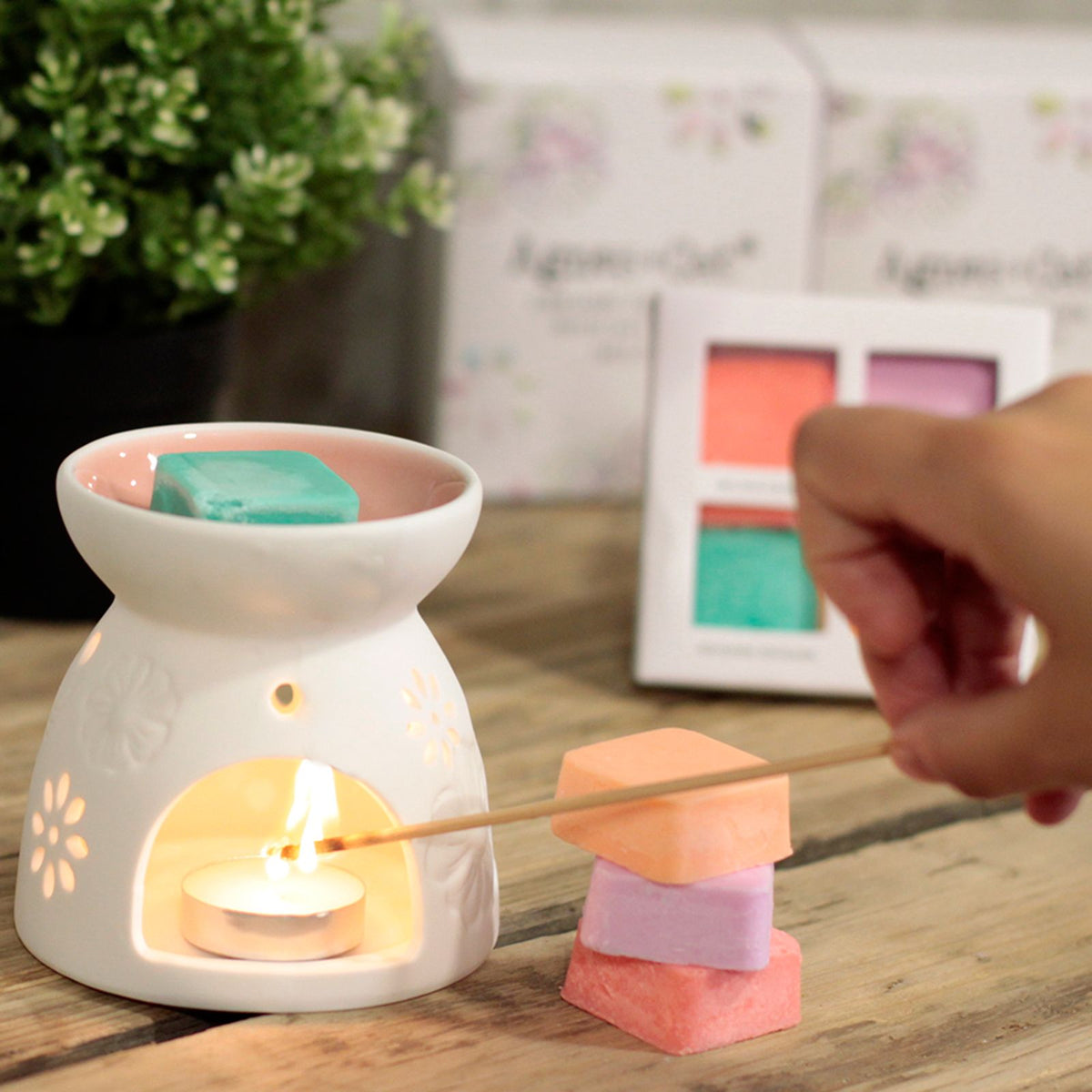 Ceramic Wax Melter & Four Soy Wax Melts – alternative view 5