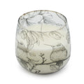 Drawn by Flame Illustrated Glass Candle – Medium