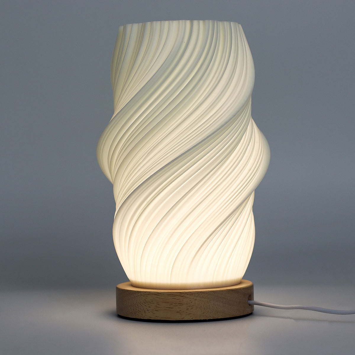 Fluted Cordless Table Lamp, Cloud – alternative view 4