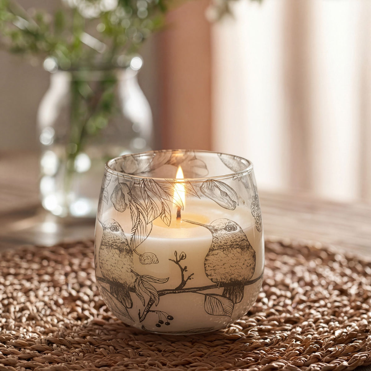 Drawn by Flame Illustrated Glass Candle – Medium – alternative view 2