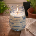 Seabreeze Coastal Glass Candle – Tall