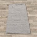 Flatweave Cotton Rug, Pale Grey 50 x 90cm