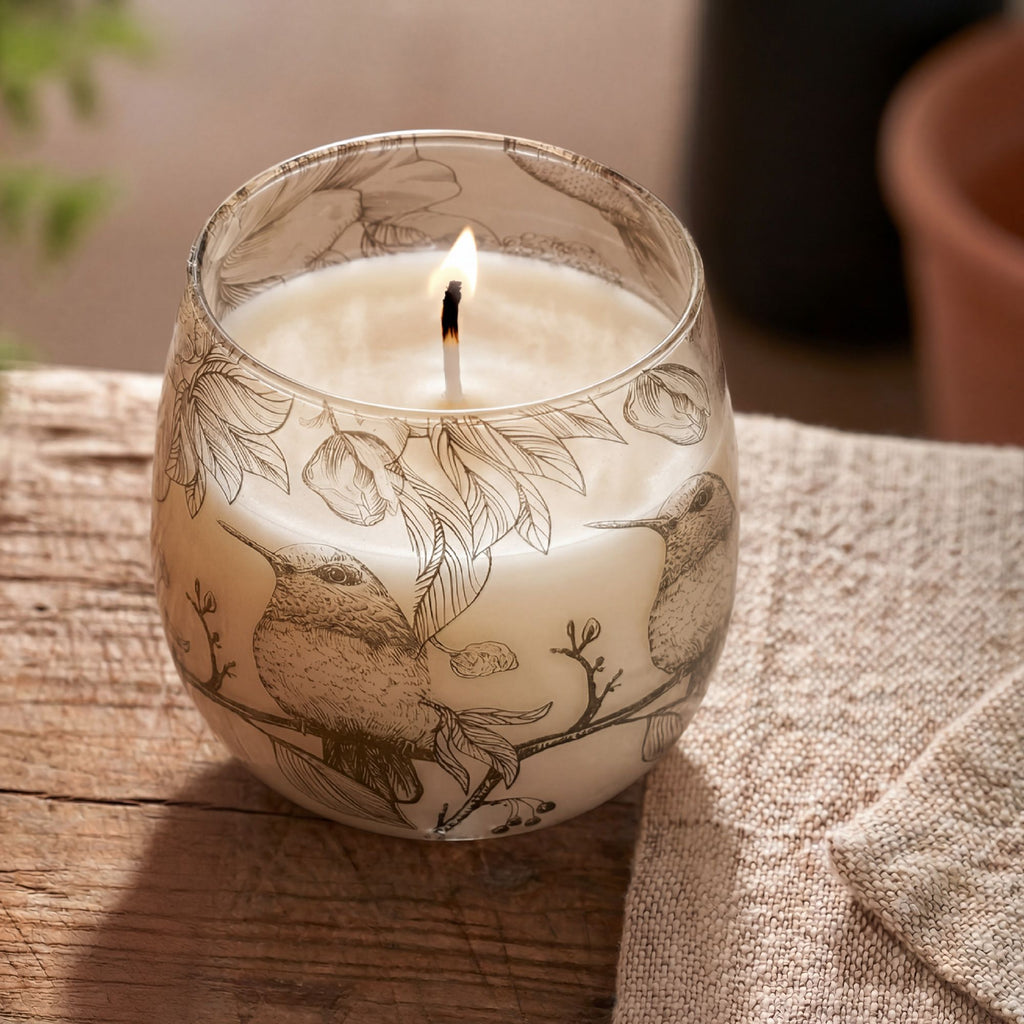 Drawn by Flame Illustrated Glass Candle – Medium – alternative view 5