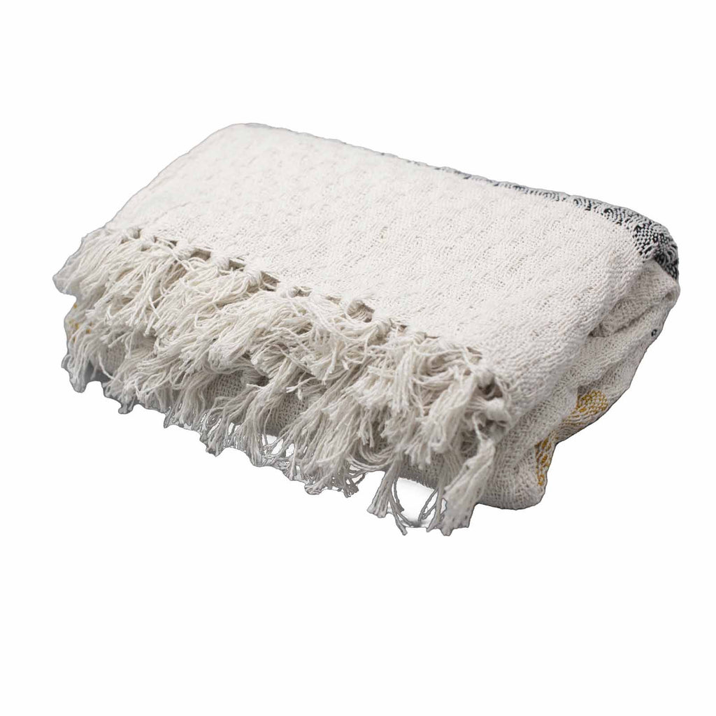 Cotton Tassel Throw, Oatmeal