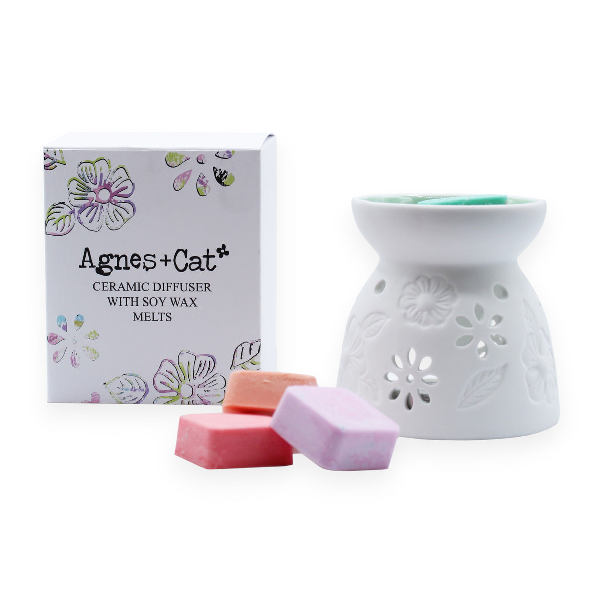 Ceramic Wax Melter & Four Soy Wax Melts