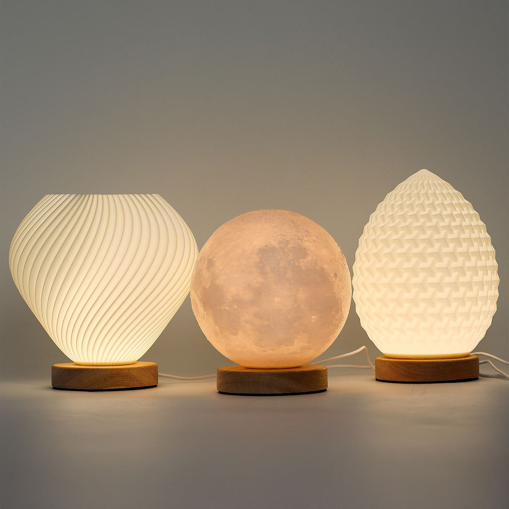 Fluted Cordless Table Lamp, Moon – alternative view 3