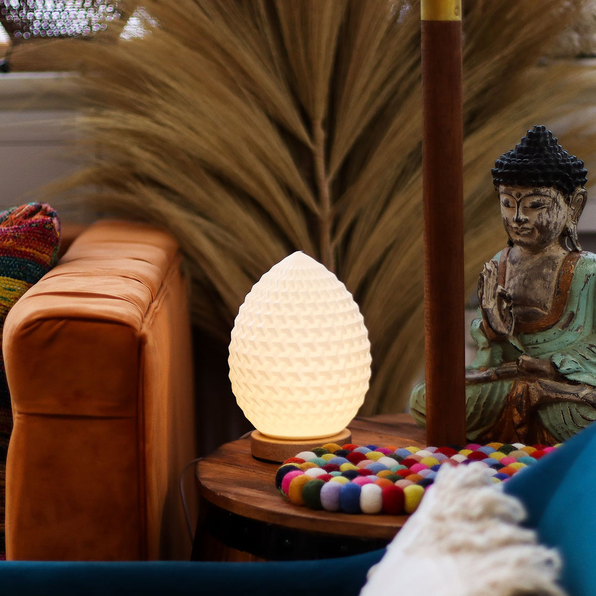 Fluted Cordless Table Lamp, Teardrop – alternative view 2