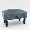 {
  "title": "Grey Velvet Footstool with Drawer",
  "description": ""
}