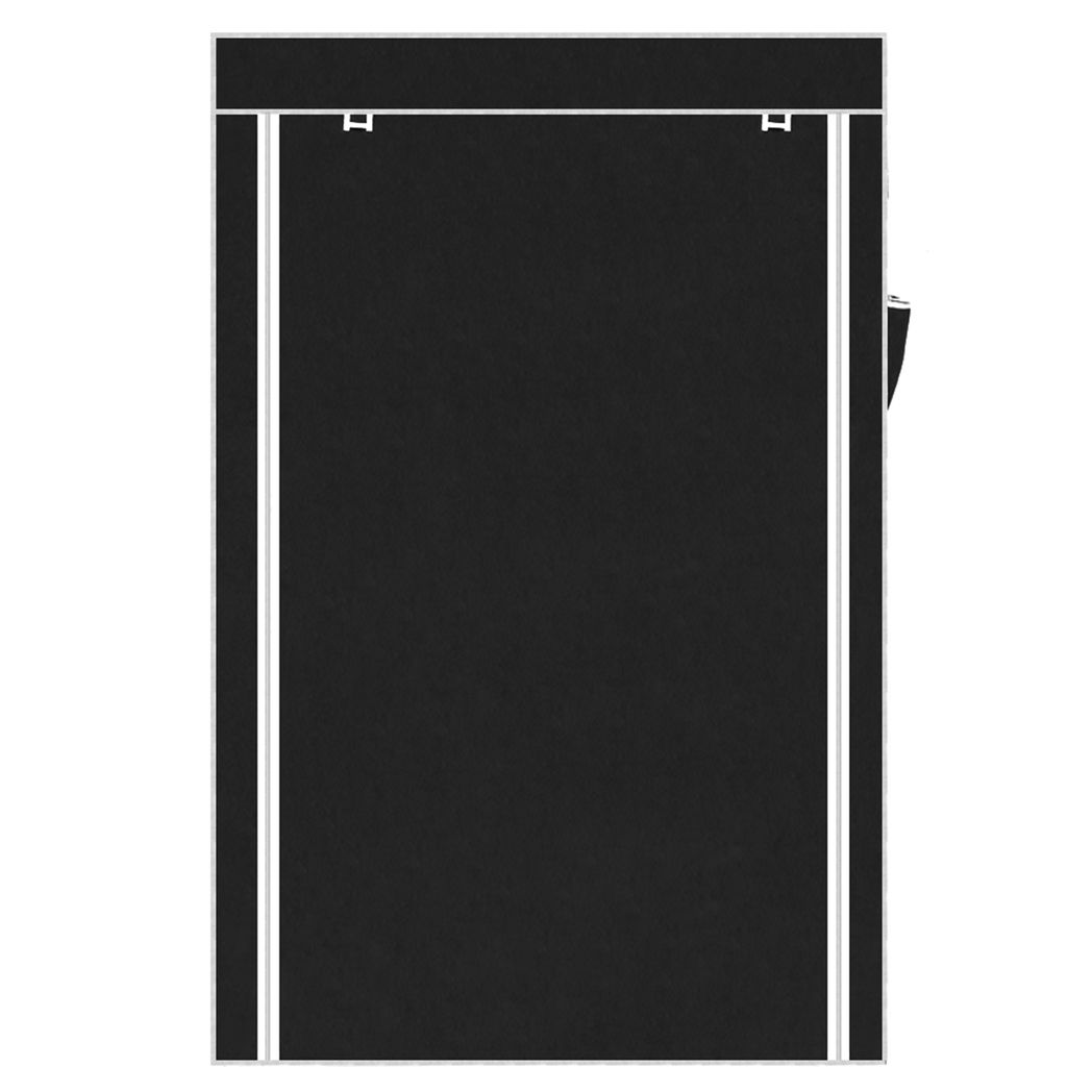 {
  "title": "Portable Closet Storage Organizer Wardrobe Clothes Rack with Shelves, Black",
  "description": "Portable closet storage organizer with a clothes rack and shelves. Designed to help organize wardrobe items."
}