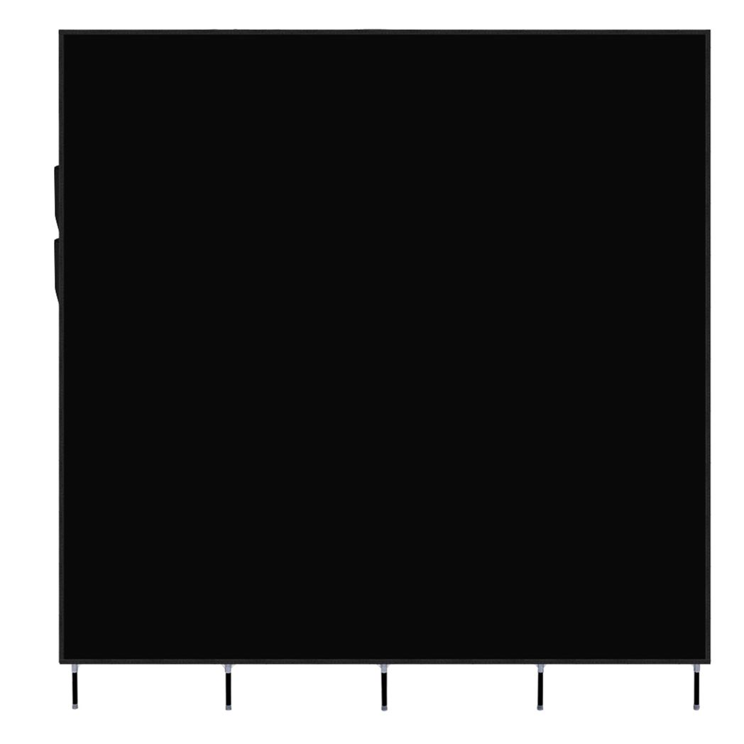 {
  "title": "Portable Wardrobe Clothes Storage Rack with 12 Shelves and 4 Side Pockets, Black",
  "description": ""
}