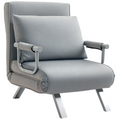 {
  "title": "Sofa Bed Foldable Portable Armchair Sleeper Lounge Pillow Light Grey",
  "description": ""
}