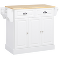 {
  "title": "Kitchen Storage Trolley with Adjustable Shelf Rolling Kitchen Island, White",
  "description": ""
}