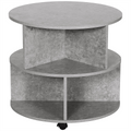 A modern 2‑tier round coffee table with a cement‑effect finish and practical open storage. Perfect for stylish, organised living rooms. Shop The Cosy Nest.
